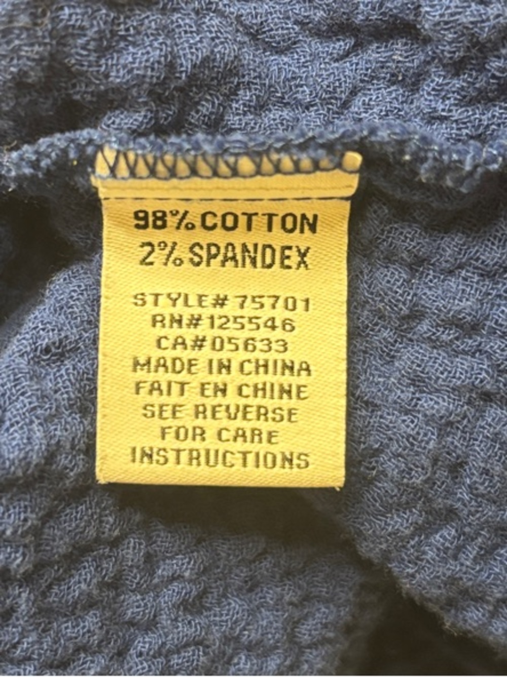 Habitat Navy Quilted Scoop-Neck Tunic with Side Pocket - Picture 4 of 4